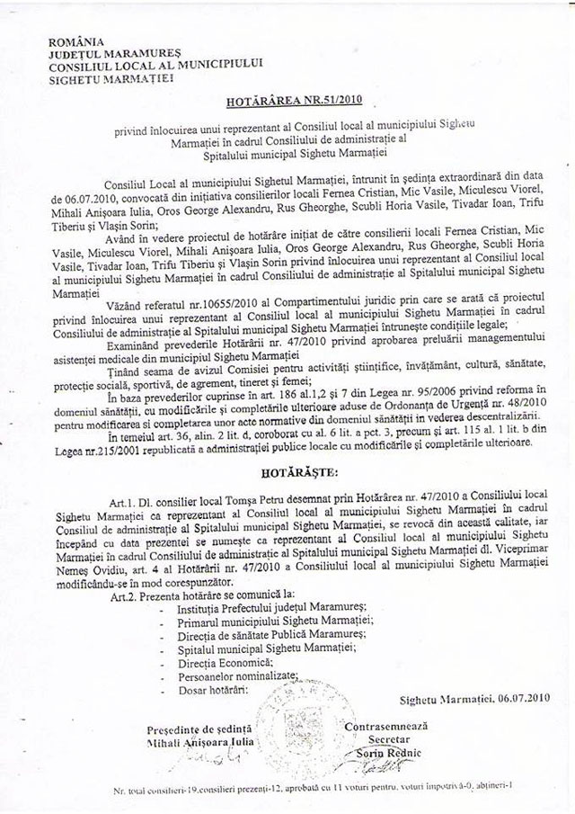 EXCLUSIV SIGHET 247 - Primarul Sighetului, sub luneta ANI: Documentul care demonstrează că Ovidiu Nemeș ar putea fi declarat INCOMPATIBIL